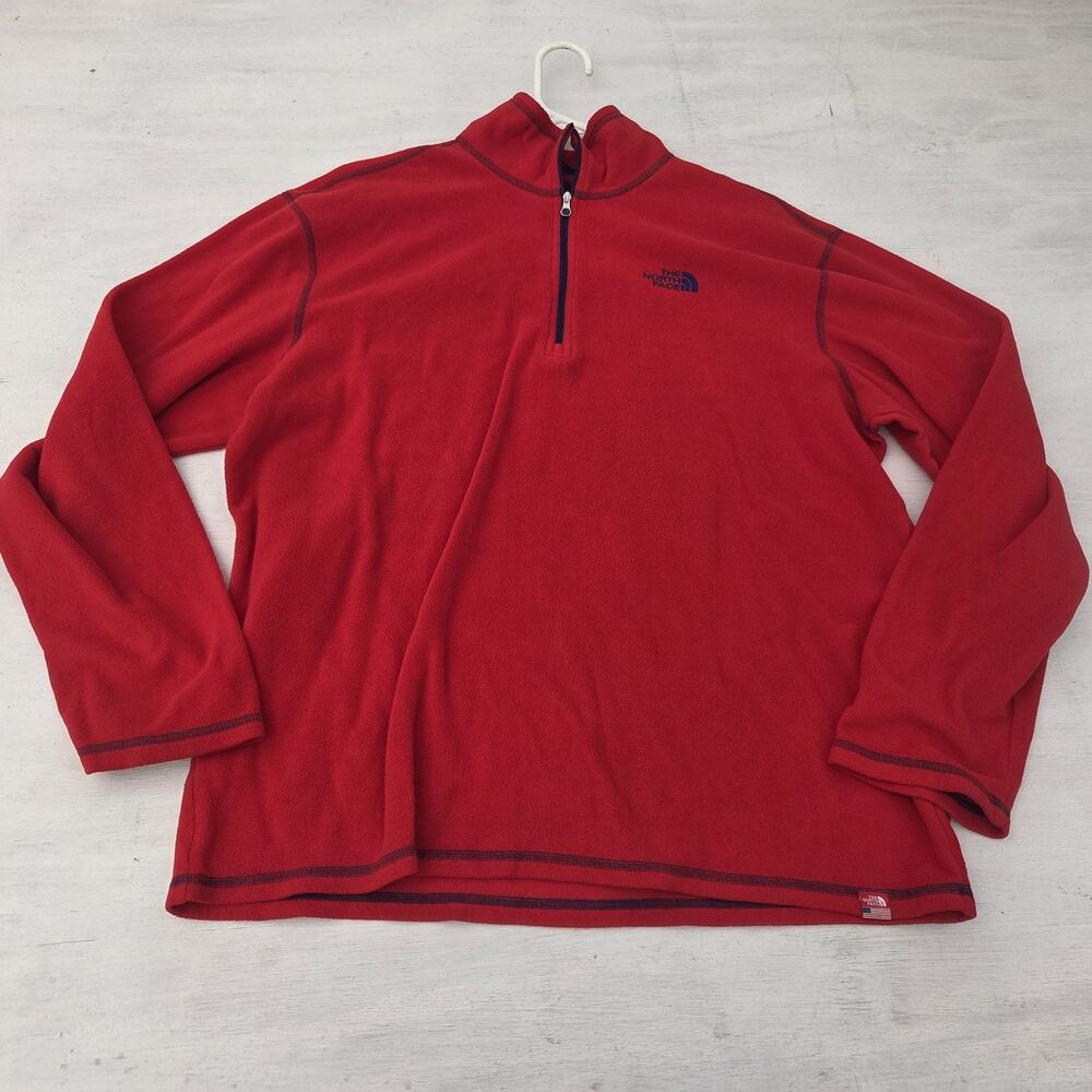THE NORTH FACE 1/4 Zip Fleece RU14 Sochi Olympic American Flag Polartec Mens L - Picture 1 of 7